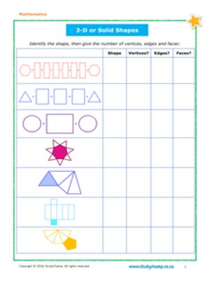 cover image of Maths: 3D Shapes Worksheet